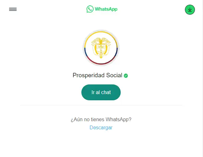 WhatsApp de prosperidad social