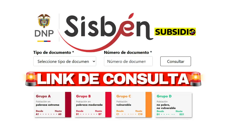 Consultar con Cédula el Puntaje del Sisbén