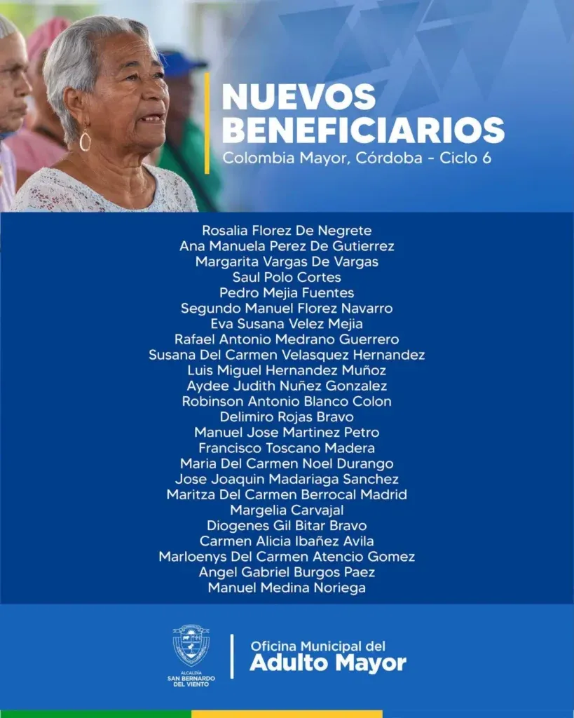 Nuevos beneficiarios Colombia Mayor